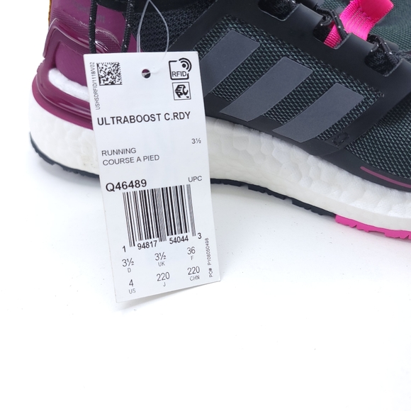 Adidas UltraBoost C.RDY Black Pink Grey Q46489 Mens Size 4 Womens Size 5.5 - Picture 5 of 5